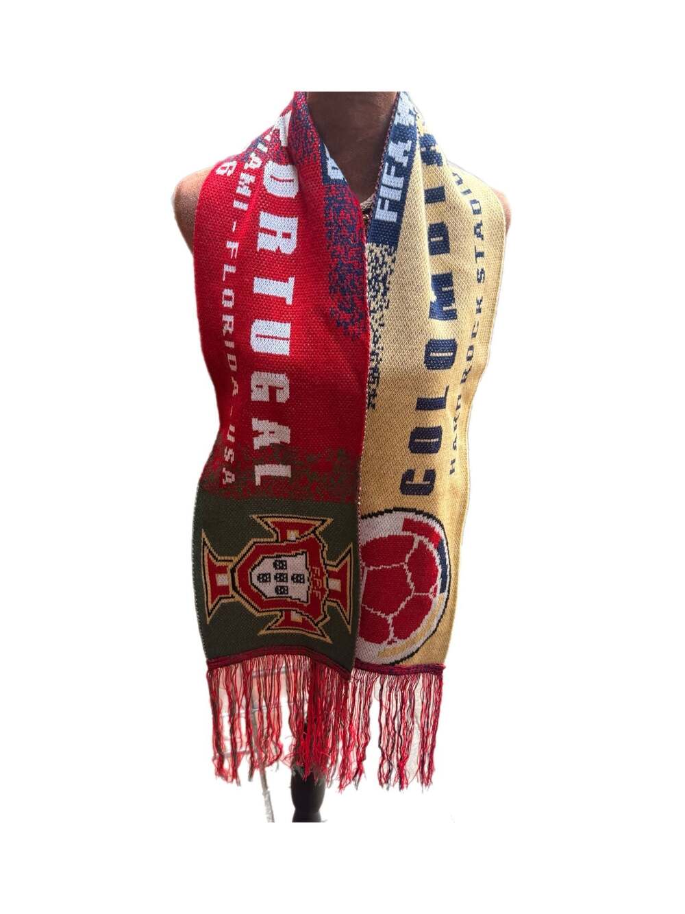 FIFA World Cup 2026 Portugal and Colombia Hard Rock Stadium Fan Scarf